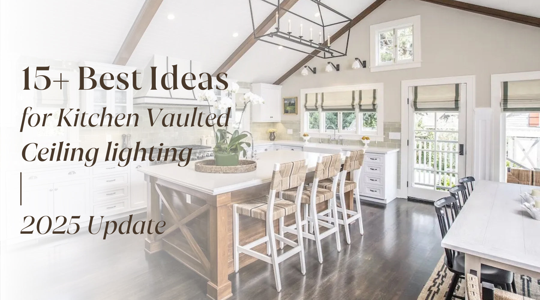 kitchen vaulted ceiling lighting ideas