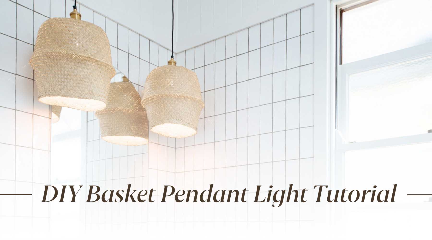 diy basket pendant light