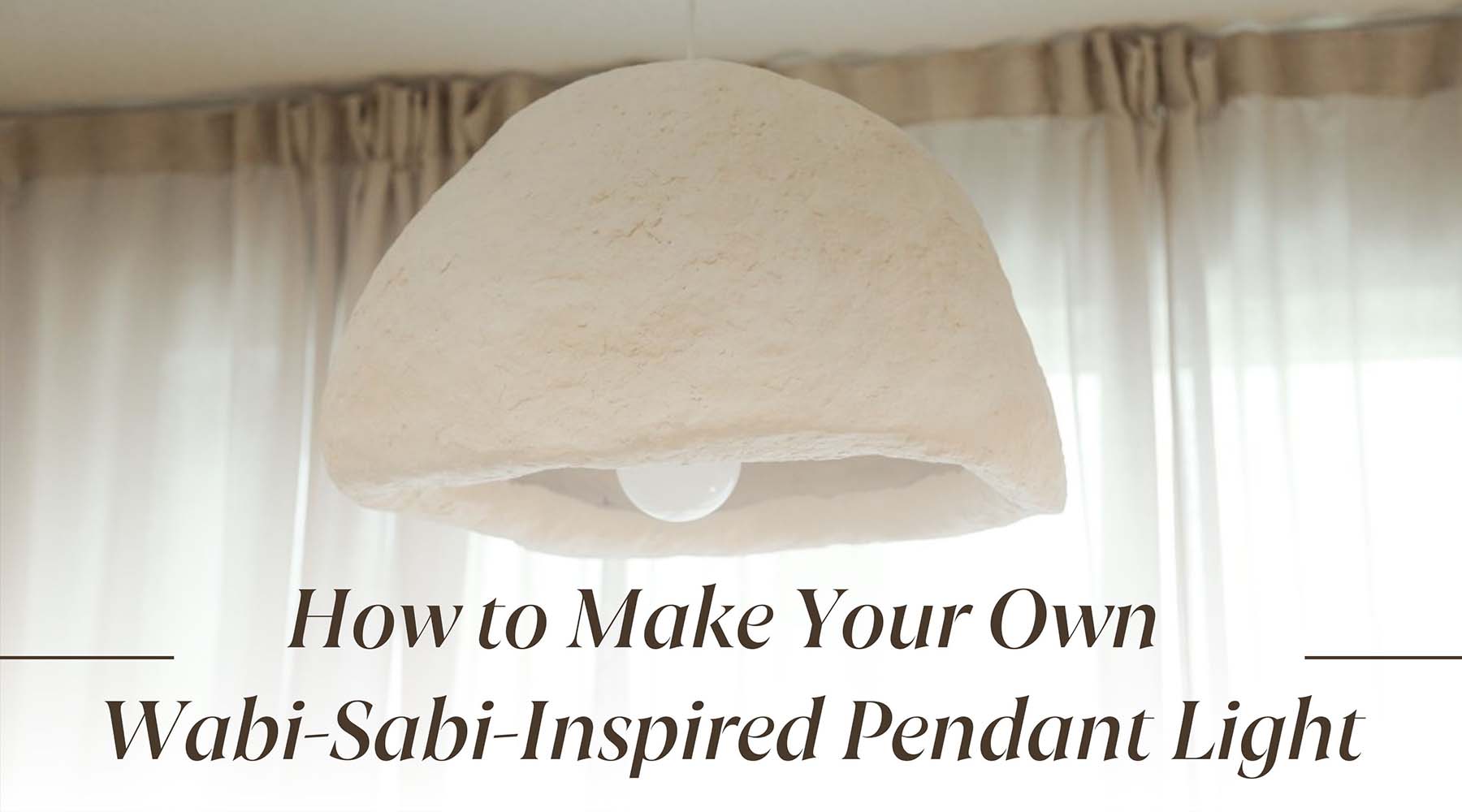 how to make your own wabi sabi inspired pendant light