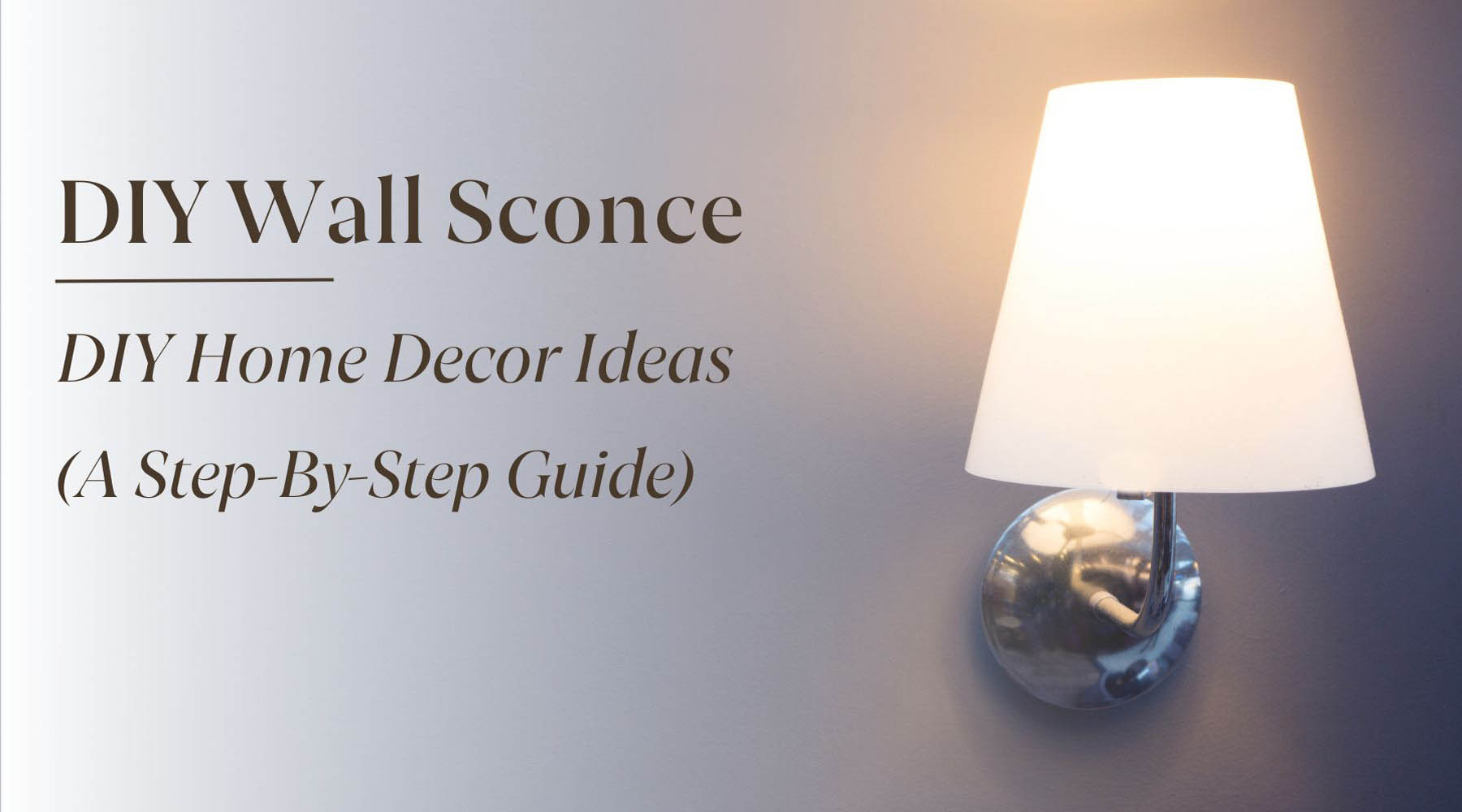 diy wall sconce