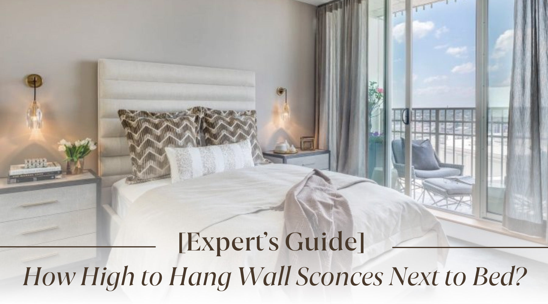 how high to hang wall sconces next to bed