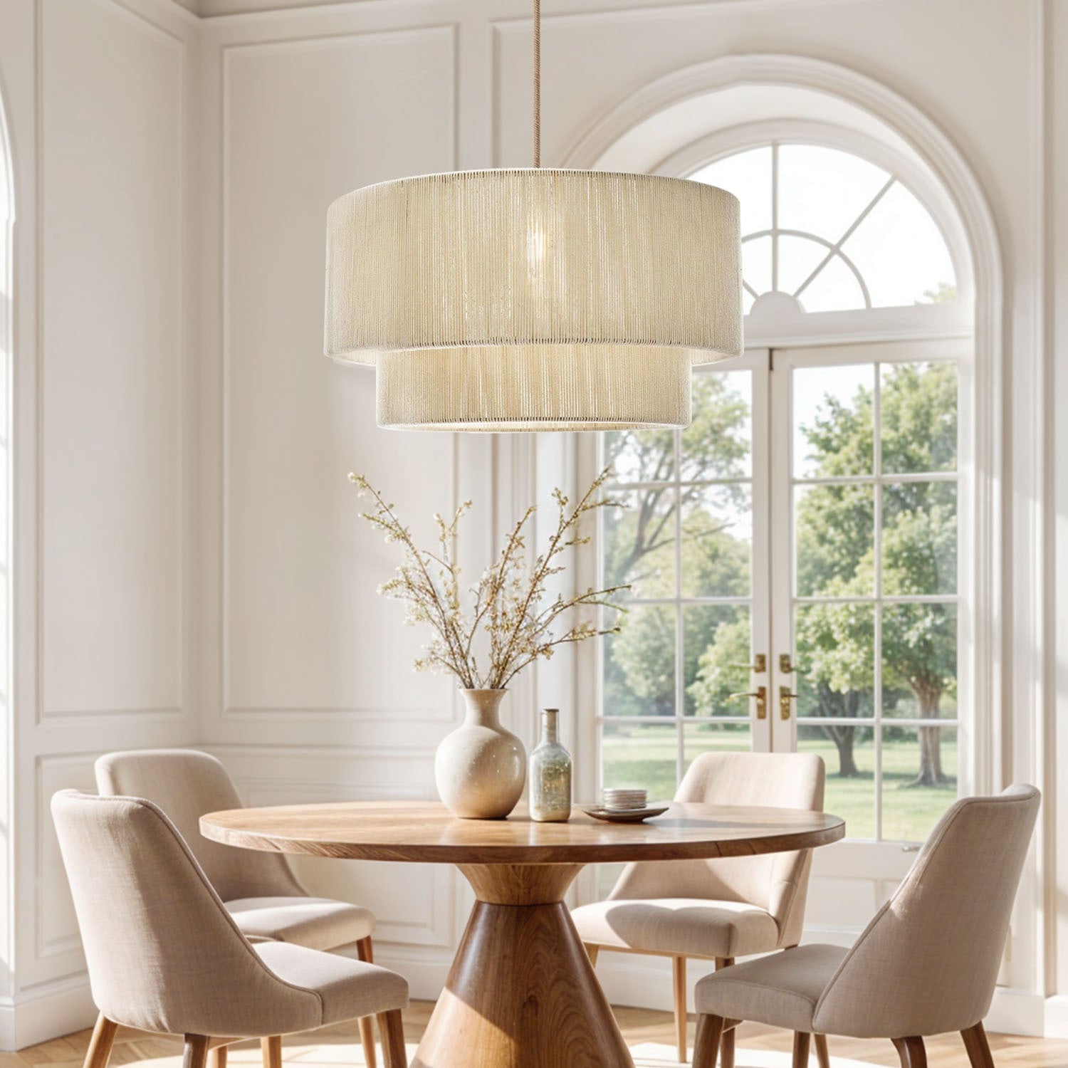 Elaine Rattan Pendant Light