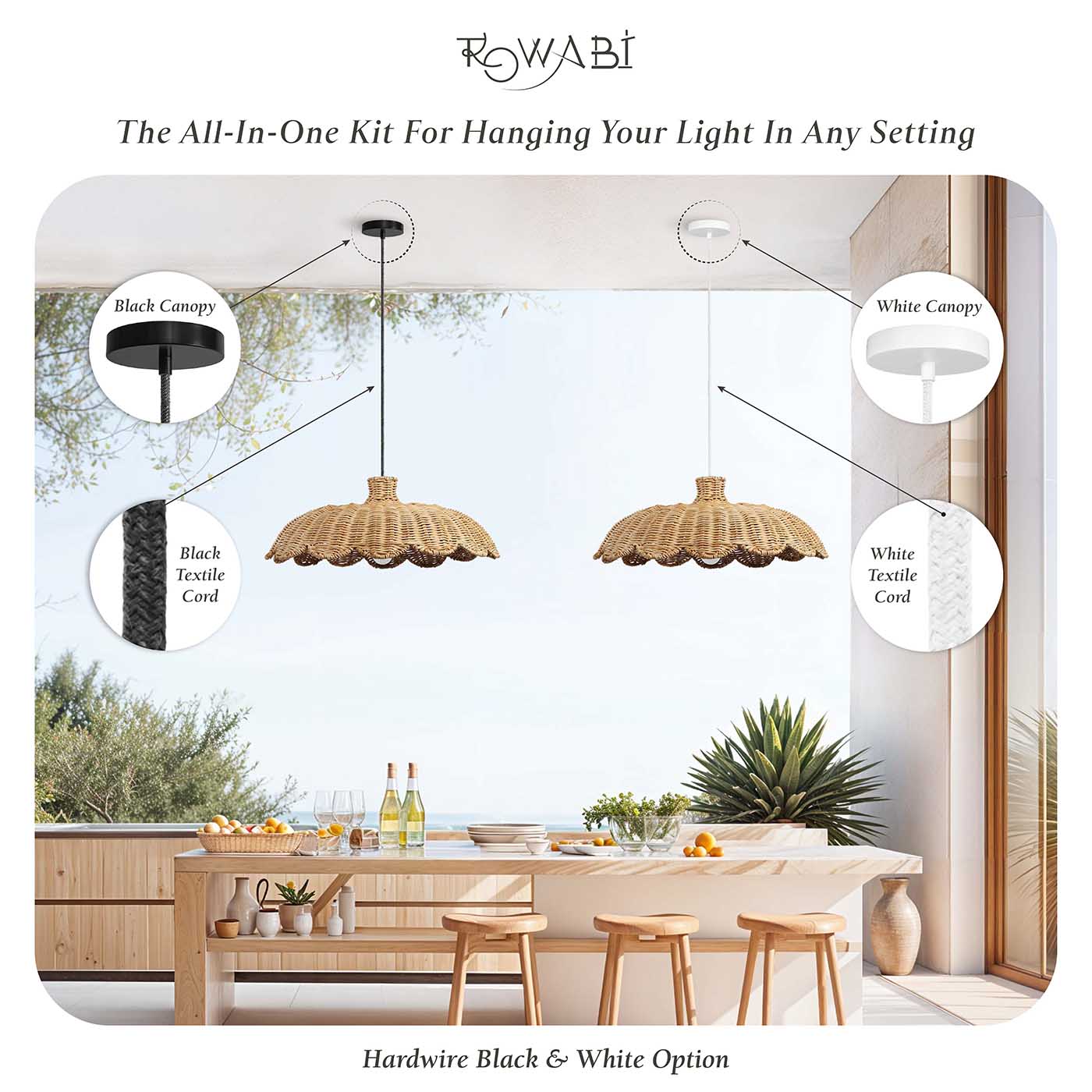 Outdoor Aurelia Rattan Pendant Light