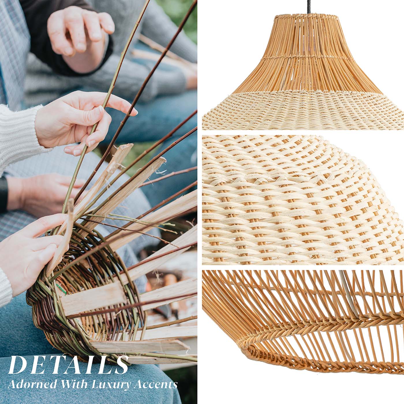 Outdoor Beatrice Rattan Pendant Light