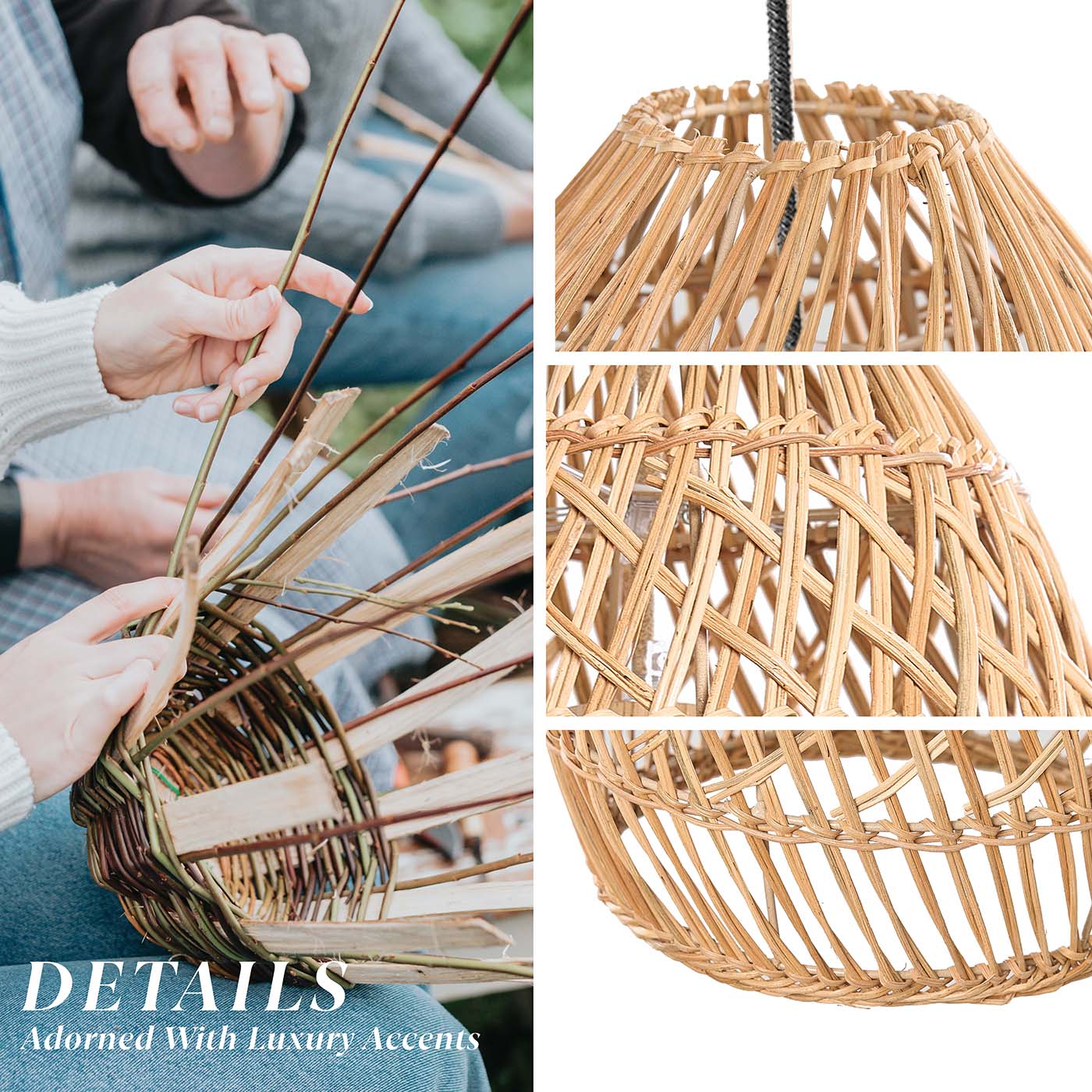 Outdoor Callie Rattan Pendant Light