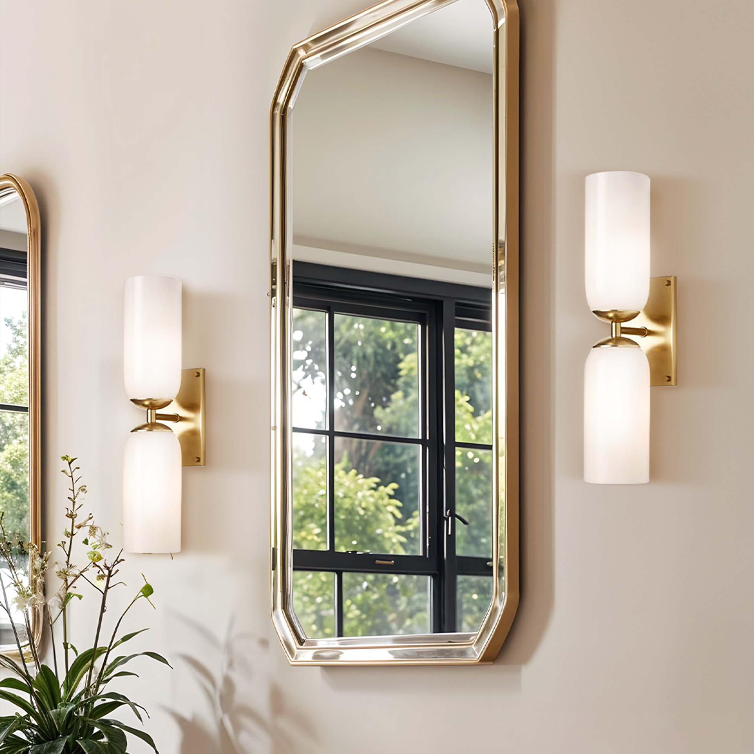 Glass Double Wall Sconce