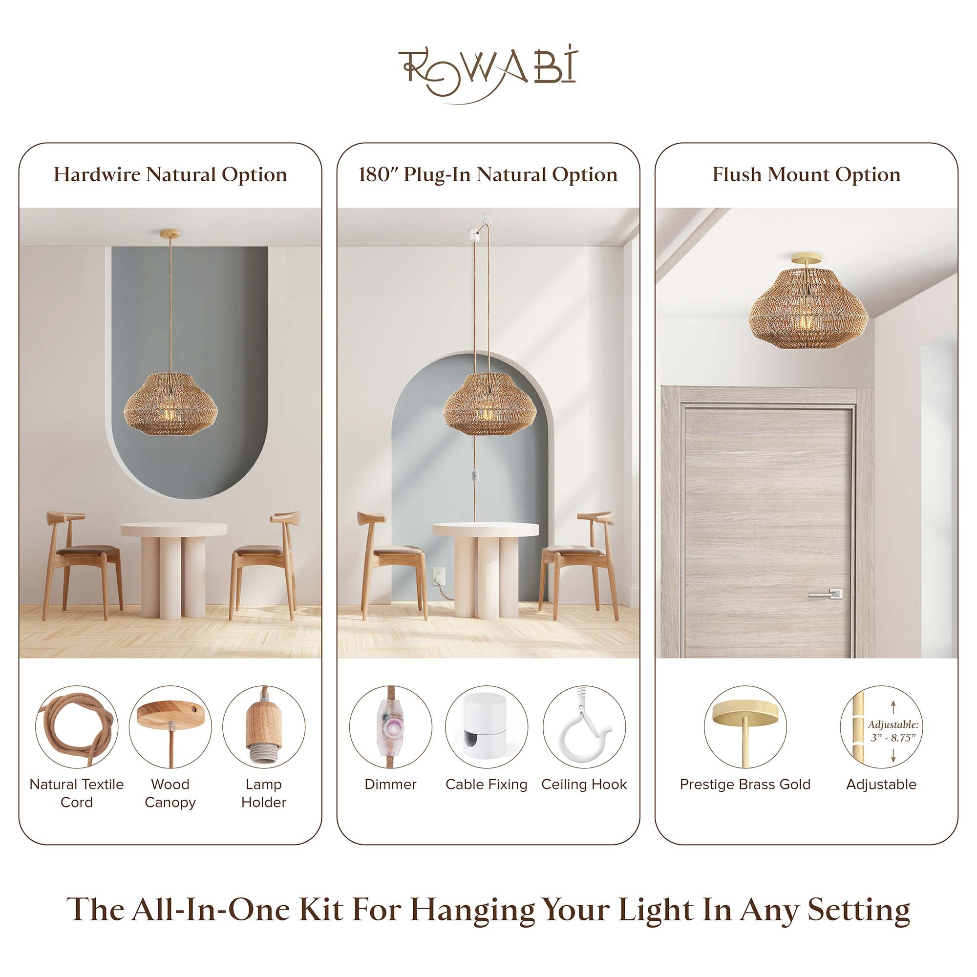 layana pendant light all in one kit