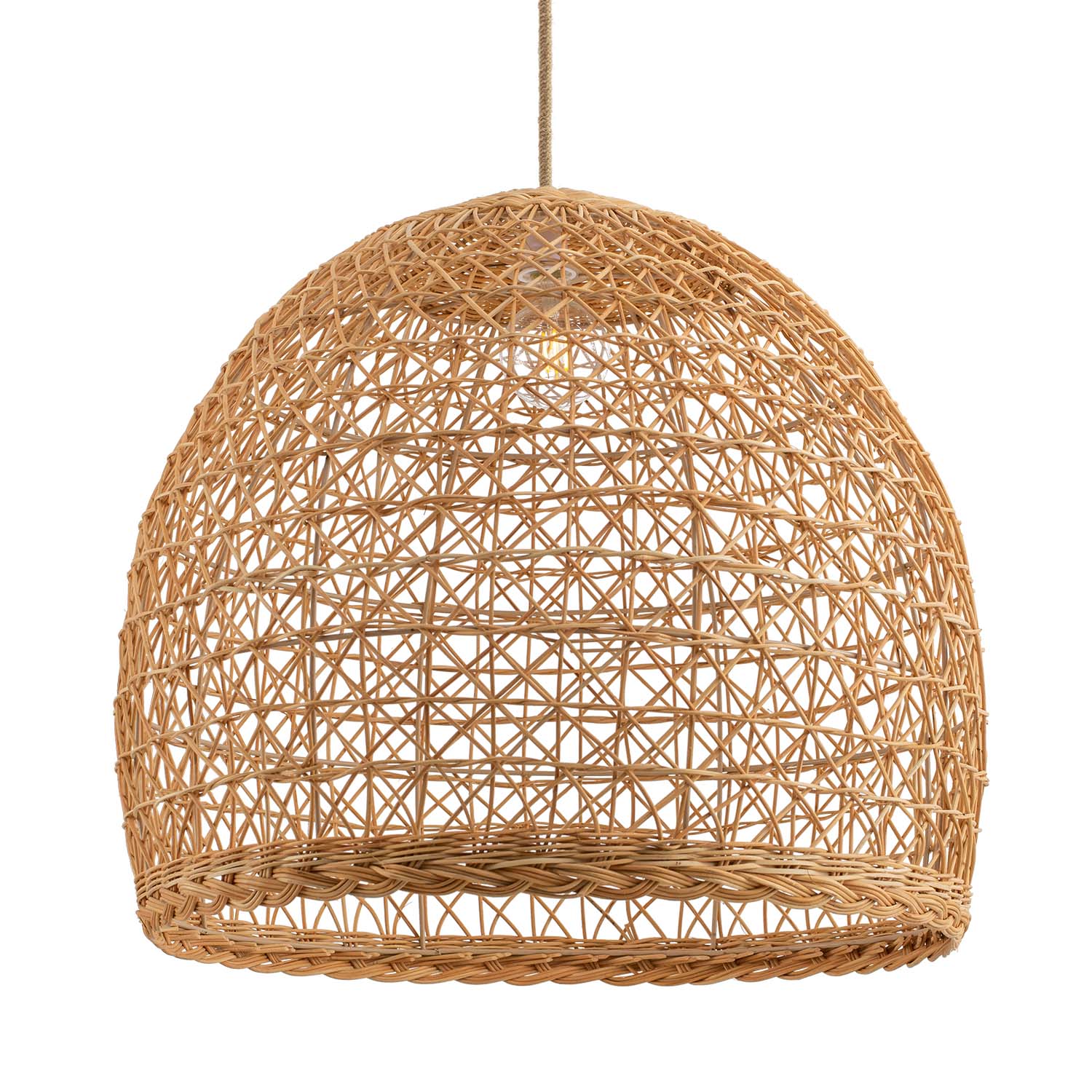 Outdoor Lumiere Dome Rattan Pendant Light