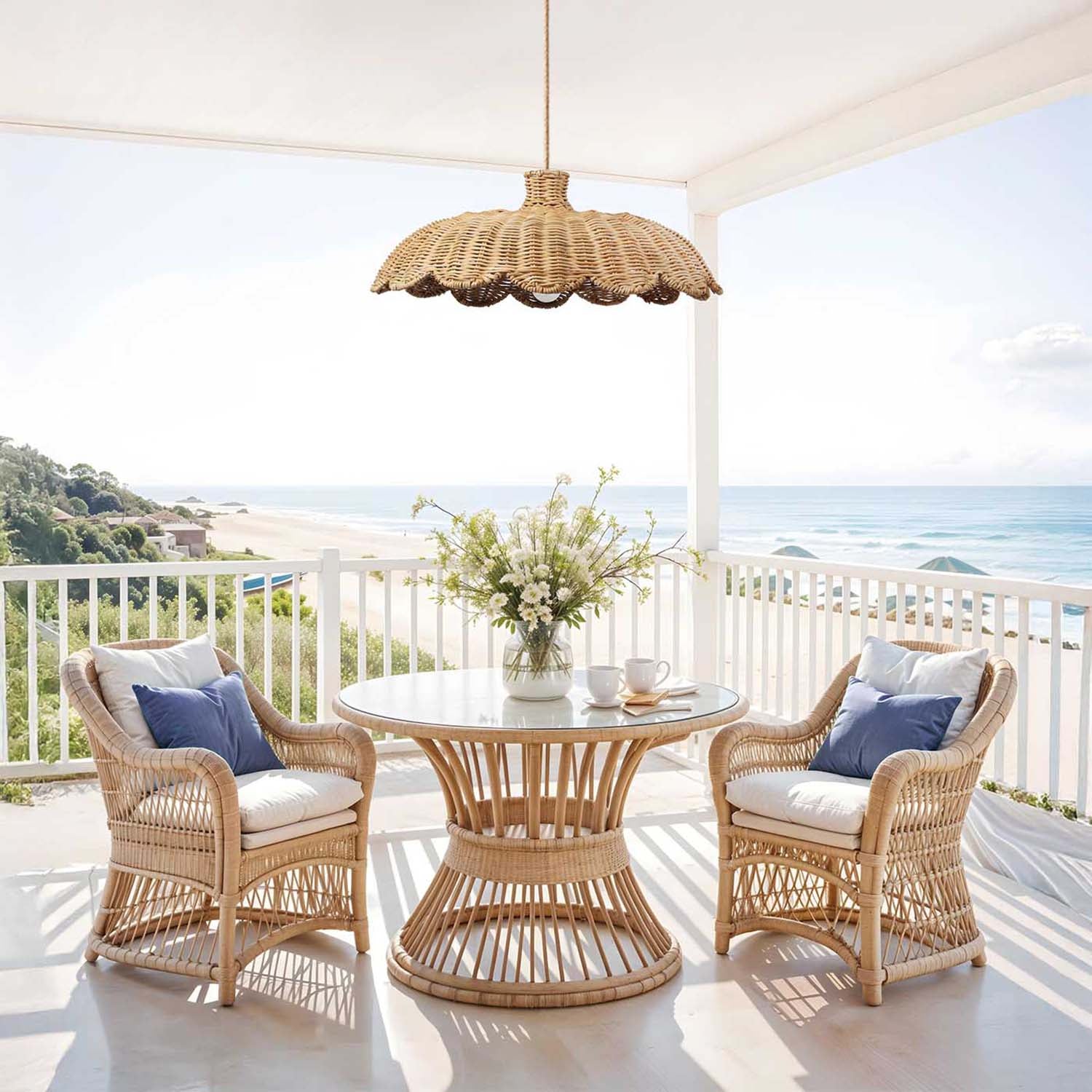 Outdoor Aurelia Rattan Pendant Light