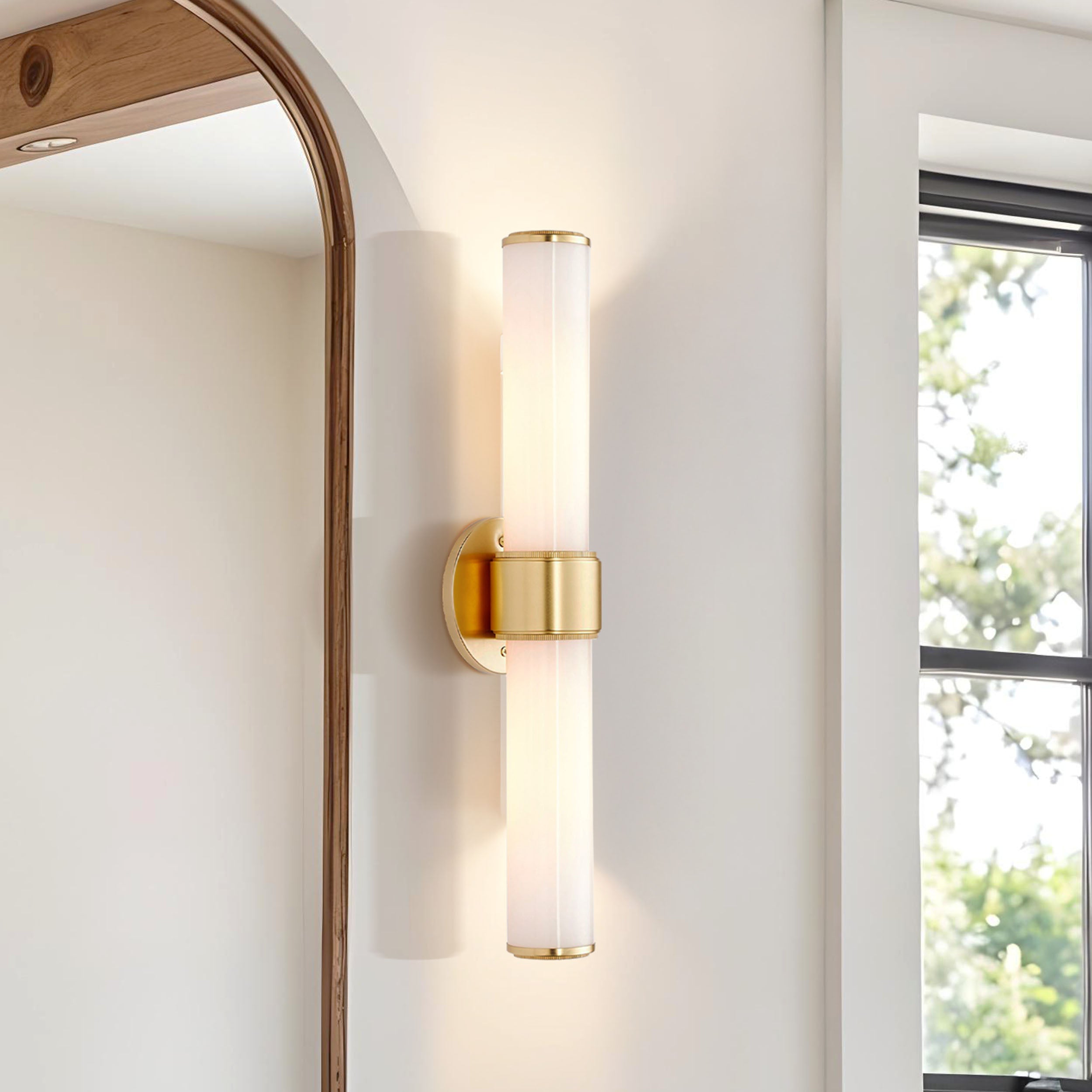 Saber Double Glass Sconce